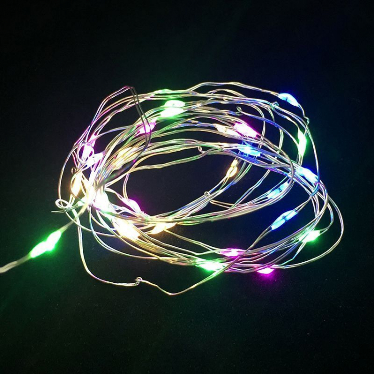 Гирлянда "Роса" на батарейках / 30 разноцветных led