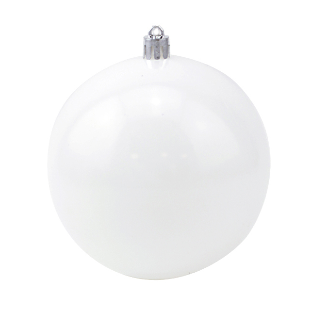 Новогодний шар Белый (блестящий)