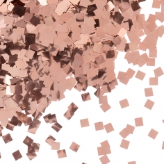 Конфетти фольга Квадрат, Розовое Золото, Металлик